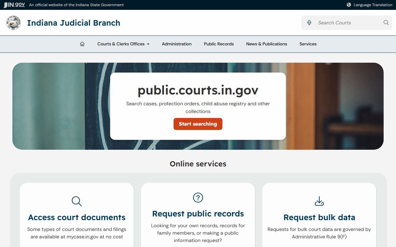 Indiana public records guidance for Jefferson County court records after arrest