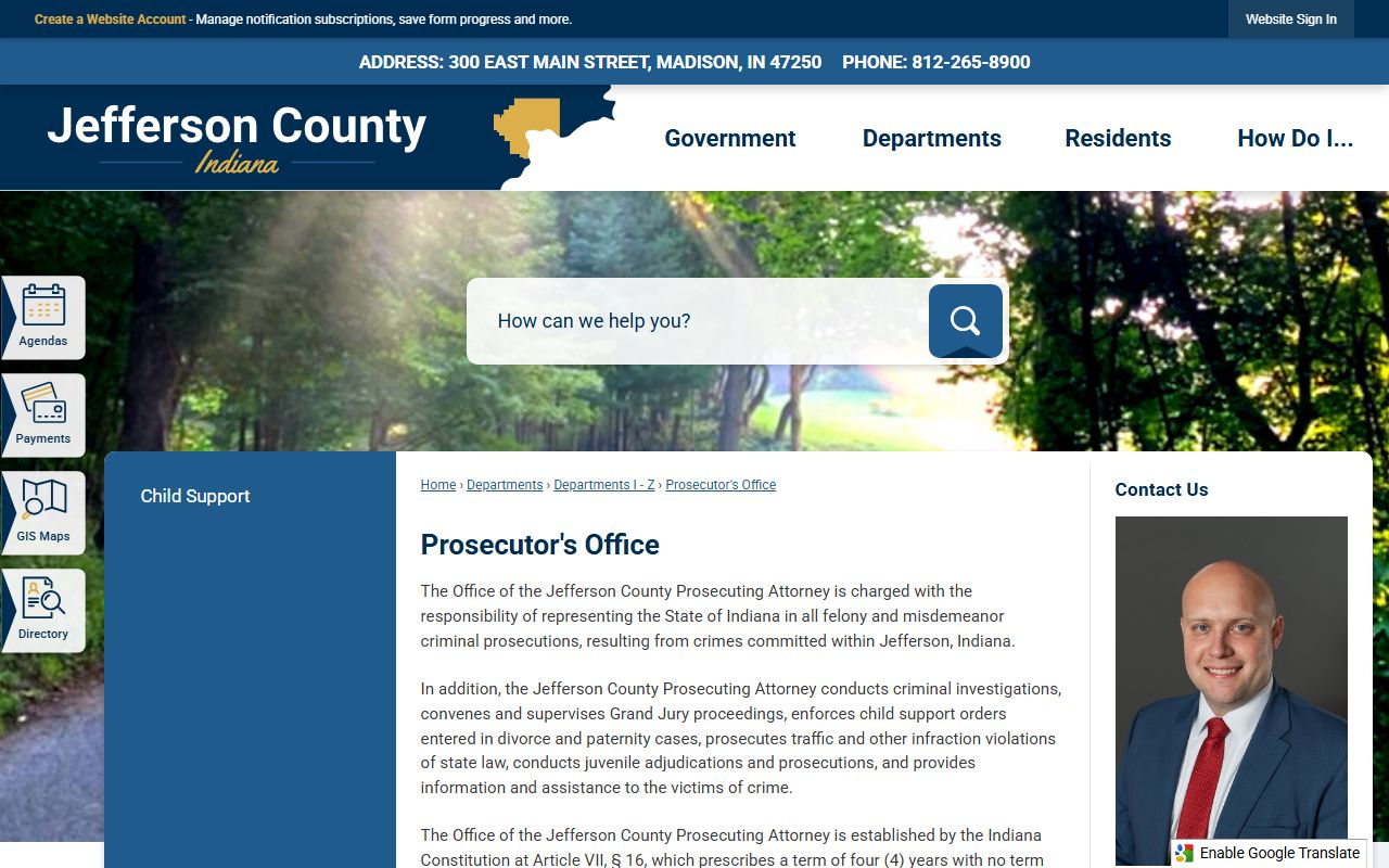 Jefferson County Prosecutor page for court records after arrest